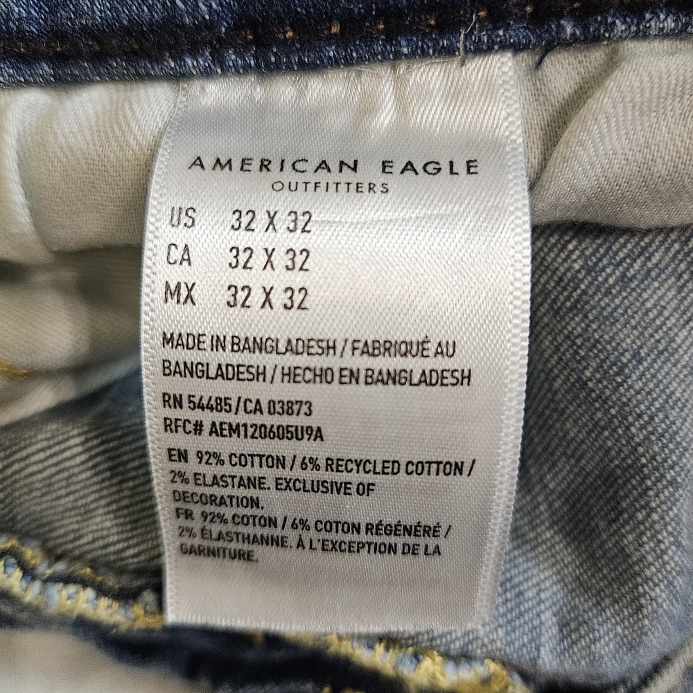 American Eagle AirFlex Slim Jeans Mens 32x32 Light Wash Stretch Denim - Picture 6 of 6